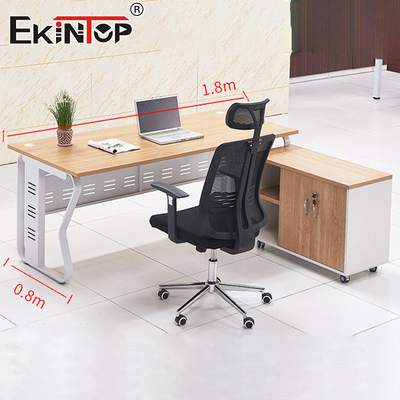 Grosir Meja Kantor Meja Kayu Bingkai Logam Meja Sudut Kayu