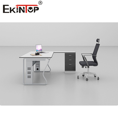 Diskon Meja Kantor Kursi Meja Komputer Gaya Komersial Disesuaikan
