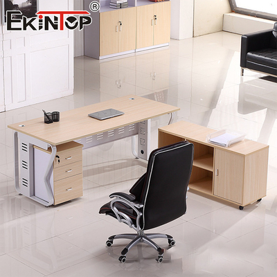 Manajer Ruang Kantor Meja Bahan Kayu Kursi Meja Komputer