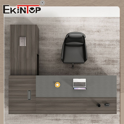 Meja Eksekutif Kayu Solid Klasik yang dapat disesuaikan Meja besar dengan laci