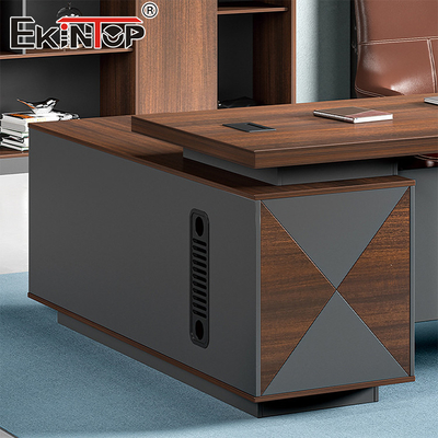 Bergaya klasik Walnut Kantor Eksekutif Meja Besar Meja Dengan Laci