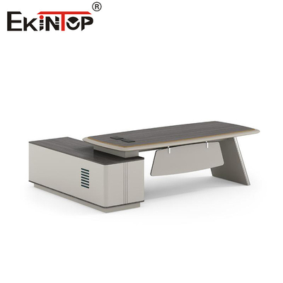 Meja kantor berbentuk L dengan lemari penyimpanan Desain modern Meja khusus