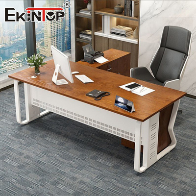 Harga Diskon Desain Modern Walnut Meja Kantor Meja khusus