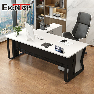 Meja Kantor Rumah Putih Gaya Modern Meja Bahan Kayu