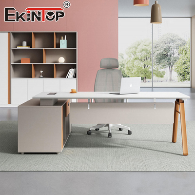 Meja Kantor Gaya Modern Bahan Kayu Disesuaikan Meja Kayu Akacia