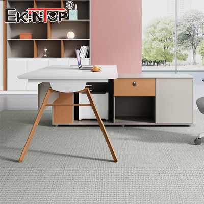 Meja Kantor Gaya Modern Bahan Kayu Disesuaikan Meja Kayu Akacia