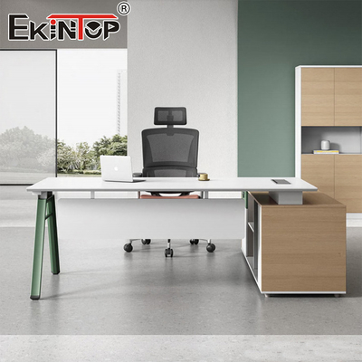 Kantor Kantor Bahan Kayu Custom Desk Direct dari Pabrik Kayu Akacia Desk