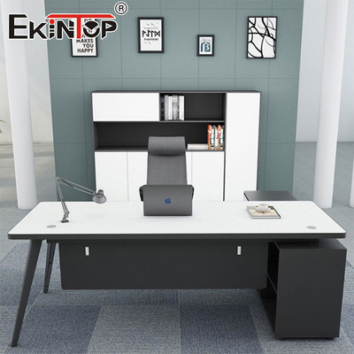 Desk Office Eksekutif Gaya Komersial Sampel Desk Kayu