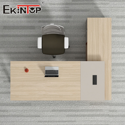 Meja Eksekutif Gaya Komersial Meja Penulisan Besar di Kayu Walnut