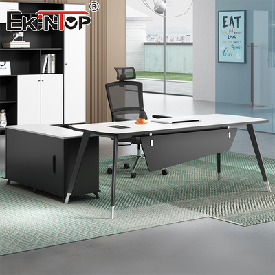 Furnitur Kantor Modern Meja Kantor Bisnis dengan Set Meja Lemari Sisi