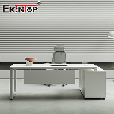 Meja Kantor Gaya Modern dengan Kabinet Samping Bergaya Semua Meja Modern