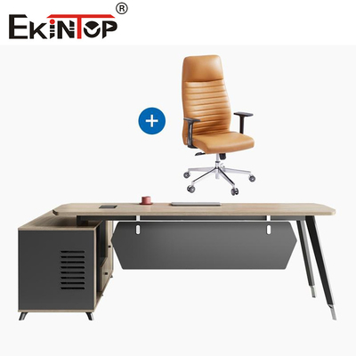 Modern Style Oak Manajer Kantor Meja Eksekutif Meja dengan Laci Custom