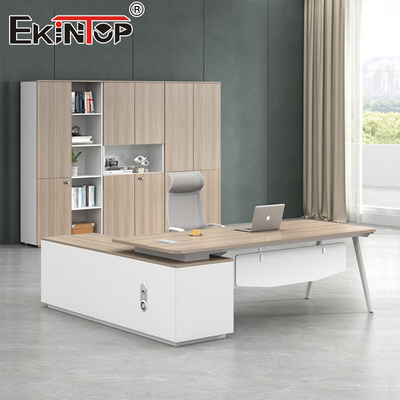 Gaya komersial Meja Kantor Perabot Manajer Meja Custom Made Meja