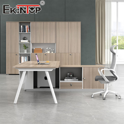 Gaya komersial Meja Kantor Perabot Manajer Meja Custom Made Meja