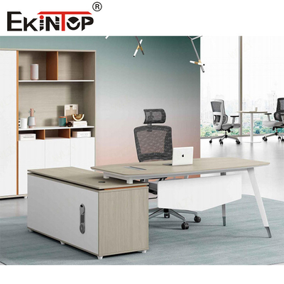 Meja Kantor Gaya Desain Baru dengan Kaki Logam Meja Buatan Khusus