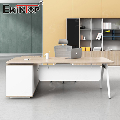 Meja Kantor Eksekutif Walnut Gaya Modern Meja Custom Made