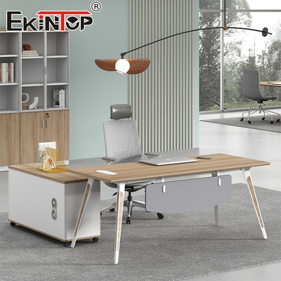 Custom Made Antique Walnut Desain Gaya Modern Walnut Kantor Meja