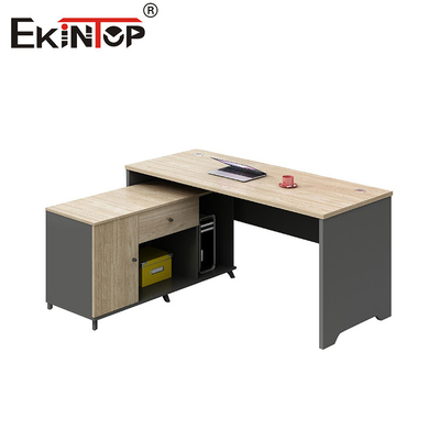 Meja Karyawan Meja Kantor Meja Meja Modular Gaya Kayu Alami