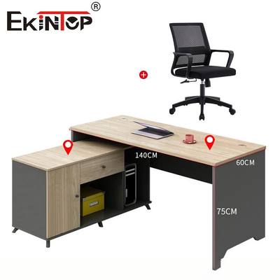 Meja Karyawan Meja Kantor Meja Meja Modular Gaya Kayu Alami