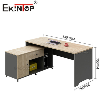 Bahan Walnut Staff Meja Gaya Industri Meja Kantor Meja Modular