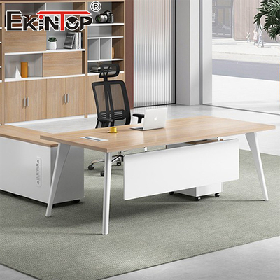 Meja Kantor Kustom Meja Bentuk L dari Kayu Meja Modern Meja Modular Furnitur