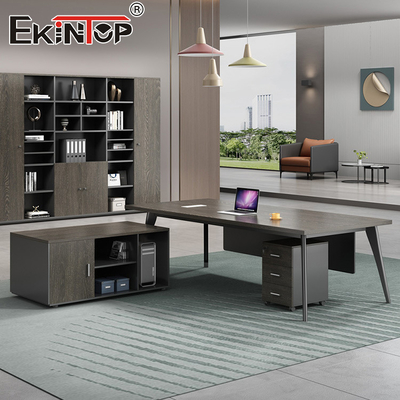 Meja Kantor Modular Meja Kerja Bentuk L Mewah Berkualitas Tinggi dari MDF