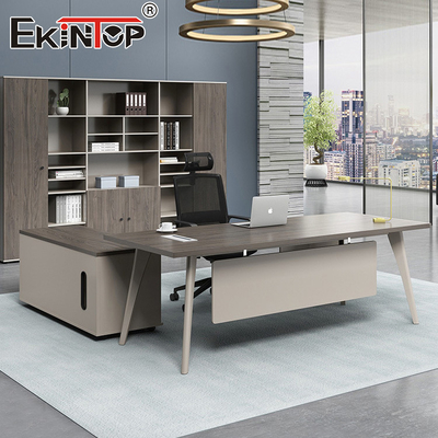 Meja Komputer Kantor Bentuk L Modern Meja Modular Meja Manajer Eksekutif