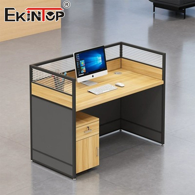 Walnut Gaya Komersial Kantor Desk Karyawan Meja Meja kecil