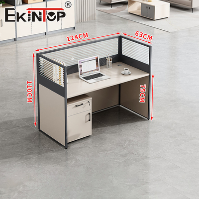 Kayu Padat Perabot Kantor Modern Meja Kantor Bentuk L Meja Meja Kecil