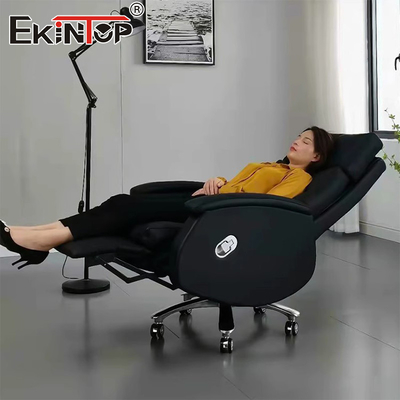 Kursi Kantor Komersial Kulit Sandaran Tinggi yang Dapat Disesuaikan Tingginya Langsung dari Pabrik