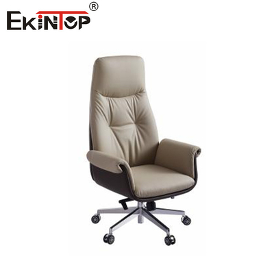 Kursi Eksekutif Kulit Berkualitas Tinggi Gaya Modern Kursi Kantor Komersial