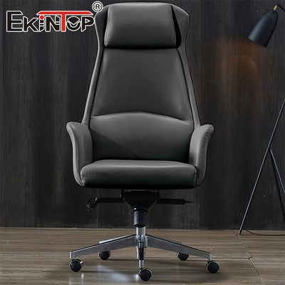 Kursi Kantor Eksekutif Modern Kulit Kursi Kantor Komersial Ergonomis