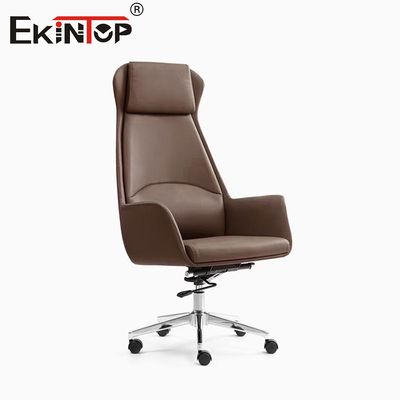 Kursi Kantor Eksekutif Modern Kulit Kursi Kantor Komersial Ergonomis