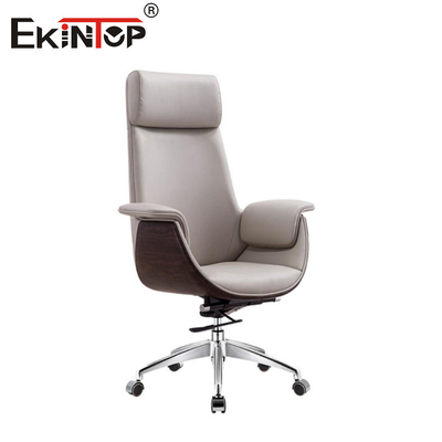 Modern Style Manager Kursi Kantor Kulit Dengan Roda Kursi Rancangan Ergonomis