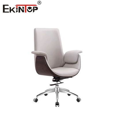Furnitur Kantor Kursi Kantor PU Kulit dengan sandaran tangan Rumah Kursi Meja Kantor