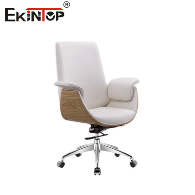 Furnitur Kantor Kursi Kantor PU Kulit dengan sandaran tangan Rumah Kursi Meja Kantor