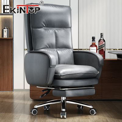 Kursi Kulit Punggung Tinggi Gaya Modern Kursi Meja Kantor Rumah Desain Ergonomis