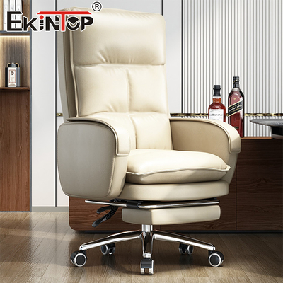 Kursi Kantor Kulit Besar Berkualitas Tinggi dengan Sandaran Tangan Kursi Meja Kantor Rumah