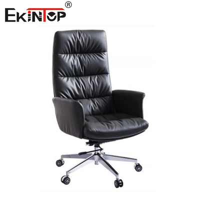 Kursi Kantor Kulit PU Hitam Furnitur Desain Kantor Kursi Meja Kantor Rumah