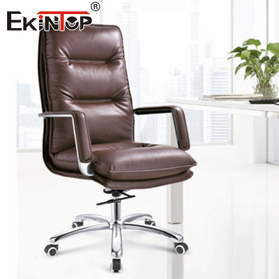 Harga Pabrik Kursi Kantor Eksekutif Coklat Kursi Komputer Kulit Putar Kursi Kantor Berkualitas