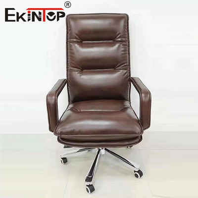 Harga Pabrik Kursi Kantor Eksekutif Coklat Kursi Komputer Kulit Putar Kursi Kantor Berkualitas