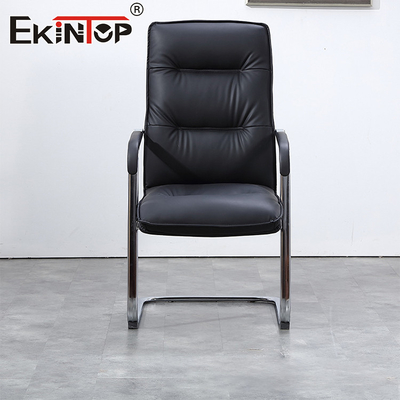 Kursi Kantor Kulit PU Bingkai Logam Eksekutif Ergonomis Punggung Tinggi Kursi Kantor Berkualitas