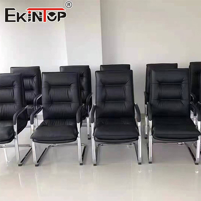 Kursi Kantor Kulit PU Bingkai Logam Eksekutif Ergonomis Punggung Tinggi Kursi Kantor Berkualitas