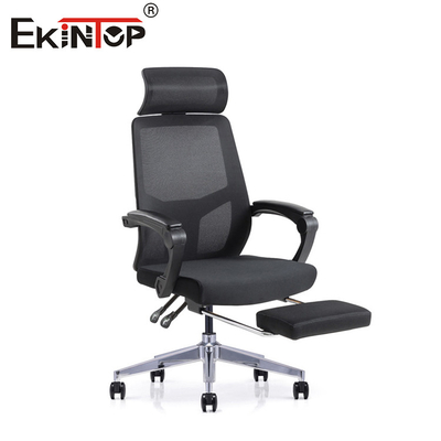 Kursi ergonomis abu-abu yang bisa disesuaikan dengan tinggi punggung penuh Kursi kantor