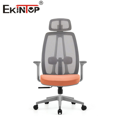 Kursi Jala Penuh Kantor Ergonomis Manajer Bergulir Modern Dengan Kursi Kantor Kain Sandaran Kepala