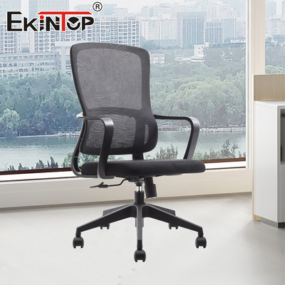Furnitur Ergonomis Meja Depan Modern Meja Kantor Kain Berputar Dengan Kontrol Tilt Lock