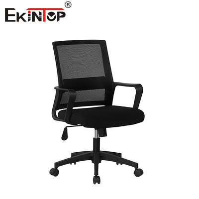 Furnitur Pengaturan Kerja Rolling Kain Ergonomis Kursi Kantor Kuat