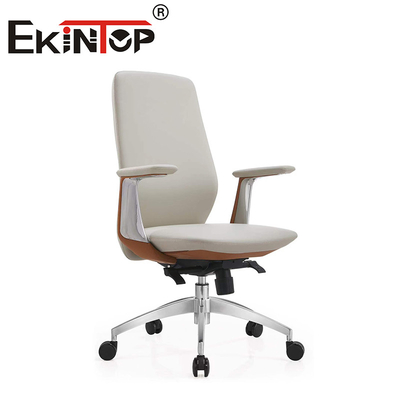 Kursi Kantor Eksekutif Desain Modern Kulit Ergonomis Kulit Kursi Klub