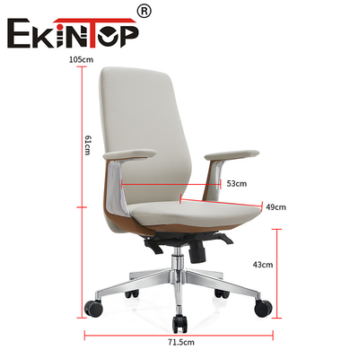 Kursi Kantor Eksekutif Desain Modern Kulit Ergonomis Kulit Kursi Klub