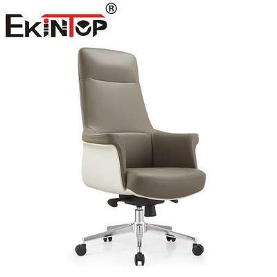 Kursi Kantor Eksekutif Modern Boss Ergonomis Berputar Kursi Kulit Vegan